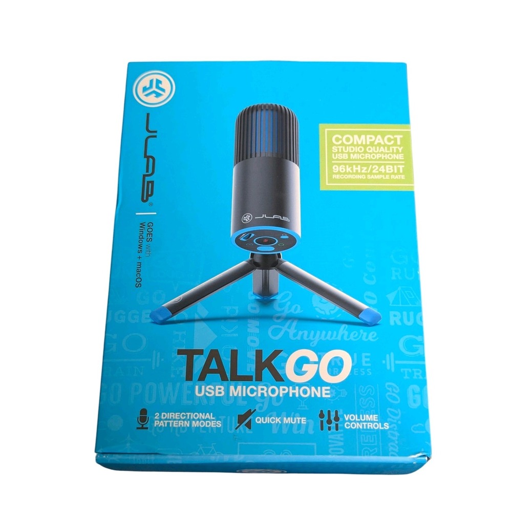 V2-N JLab Audio - TALK GO Plug & Play USB Microphone, Windows & MAC USB NEW!